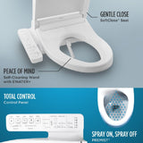 [MW7763074CEFG#01] TOTO Drake Washlet C2 And 1.28 GPF Left Hand Lever With Elongated Universal Height Bidet Toilet (SAK01352)