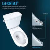 [MW7763074CEFG#01] TOTO Drake Washlet C2 And 1.28 GPF Left Hand Lever With Elongated Universal Height Bidet Toilet (SAK01352)