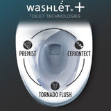 [MW7763074CEG#01] TOTO Drake 1.28 GPF Two Piece Elongated With Left Hand Lever And Washlet C2 Bidet Seat (SAK87823)