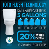 [MW7763084CEFG#01] TOTO Drake 1.28 GPF Washlet Universal Height Chair With C5 Bidet Toilet Seat (SAK70835)