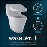 [MW7764726CSFGA#01] TOTO Drake 1.6 GPF Elongated Chair Height Ewater Toilet With Washlet S7A Auto Flush (SAK64218)