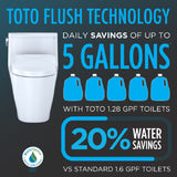 [MW7764736CEGA#01] TOTO Drake 1.28 GPF Elongated Toilet With Washlet S7A Heated Auto Open Bidet Seat (SAK85137)