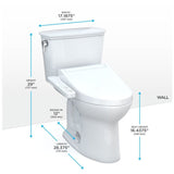 [MW7863074CEG#01] TOTO Drake Transitional Washlet C2 Bidet Seat With 1.28 GPF Elongated Toilet (SAK90371)