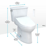 [MW7863084CEFG.10#01] TOTO Drake Washlet C5 With 1.28 GPF Elongated Bidet Toilet With Left Hand Lever (SAK78219)