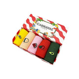 Carnaval Socks - 5 Pairs of Comfortable Fruit Design Cotton Socks for Casual Wear
