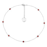2.10 Carat Genuine Garnet .925 Sterling Silver Necklace
