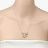4.43 Carat Genuine Citrine .925 Sterling Silver Necklace