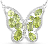 4.65 Carat Genuine Peridot .925 Sterling Silver Necklace
