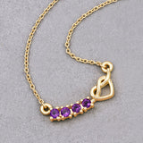 0.24 Carat Genuine Amethyst .925 Sterling Silver Necklace