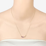 0.24 Carat Genuine Amethyst .925 Sterling Silver Necklace
