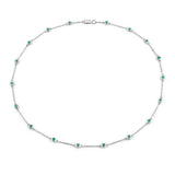 1.80 Carat Genuine Emerald .925 Sterling Silver Necklace