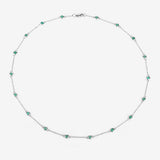 1.80 Carat Genuine Emerald .925 Sterling Silver Necklace