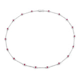 2.34 Carat Genuine Ruby .925 Sterling Silver Necklace