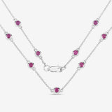 2.34 Carat Genuine Ruby .925 Sterling Silver Necklace