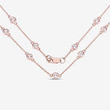1.62 Carat Genuine Morganite .925 Sterling Silver Necklace