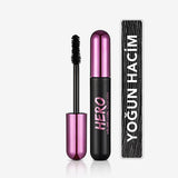 Flormar Hero Volume & Curl Mascara: Intense Black, Long-Lasting, Smudge-Proof, Flake-Free - Volumizing Fiber Brush Eye Makeup