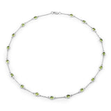 6.30 Carat Genuine Peridot .925 Sterling Silver Necklace