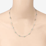 6.30 Carat Genuine Peridot .925 Sterling Silver Necklace