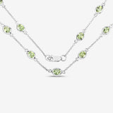 6.30 Carat Genuine Peridot .925 Sterling Silver Necklace