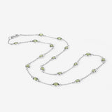 6.30 Carat Genuine Peridot .925 Sterling Silver Necklace
