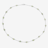 6.30 Carat Genuine Peridot .925 Sterling Silver Necklace