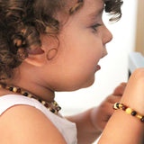 Babyjem Amber Teething Bracelet for Babies - Natural Pain Relief, Individually Knotted Amber Stones