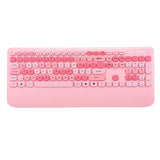 Everest Wireless Keyboard and Mouse Set - 2.4Ghz Wireless Combo, TR Layout Keyboard, 1600 DPI Mouse, Ergonomic Wrist Rest - Everest Renkli Tuşlu Pembe Kablosuz Q Multimedia Klavye + Mouse Set