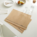 Ocean Home Jute Placemats Set of 2: Natural Woven Table Mats, Eco-Friendly & Biodegradable, Rustic Bohemian Dining Decor, 17.7x13.8 inches