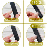 Nail File 10 PCS Professional Double Sided 100/180 Grit Nail Files Emery Board Black Manicure Pedicure Tool and Nail Buffering Files