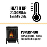 Napoleon Arlington 20 19-Inch Cast Iron Millivolt Ignition Natural Gas Stove [GDS20NSB] (SAK93714)