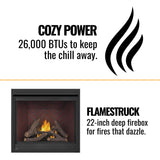 Napoleon Ascent Deep 42-Inch Direct Vent Electronic Ignition Natural Gas Fireplace [D42NTRE] (SAK42391)