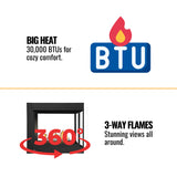 Napoleon Ascent Multi-View 3-Sided Glass Ember Bed Direct Vent Natural Gas Fireplace, 43" [BHD4PGN] (SAK62815)