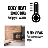 Napoleon Ascent 45-Inch Multi-View See-Through Glass Ember Bed Direct Vent Natural Gas Fireplace [BHD4STGN] (SAK72816)