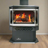Napoleon Haliburton 50 22-Inch Direct Vent Millivolt Ignition Compact Natural Gas Stove [GDS28-1NSB] (SAK81523)