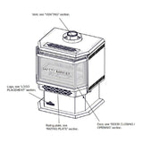 Napoleon Haliburton 50 22-Inch Direct Vent Millivolt Ignition Compact Natural Gas Stove [GDS28-1NSB] (SAK81523)