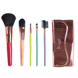 Nascita 5-Piece Colorful Makeup Brush Set with Bag