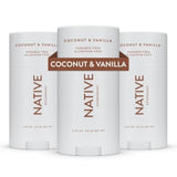 Native Deodorant Contains Naturally Derived Ingredients, 72 Hour Odor Control | Deodorant for Women and Men, Aluminum Free with Baking Soda, Coconut Oil and Shea Butter | Coconut & Vanilla