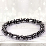 Natural Magnetic Hematite Stretch Bracelets For Men and Women