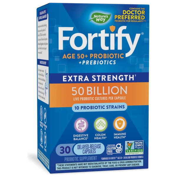 Nature's Way Fortify 50 Billion Daily Probiotic Adults 50+ 30 Capsules