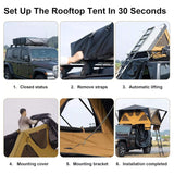 Naturnest Andromeda Khaki Soft Shell Rooftop Tent With Large Panoramic Skylight & YKK Doors (SAK72384)