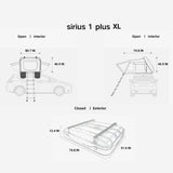 Naturnest Sirius 1 Plus XL Premium Hard Shell Rooftop Tent (SAK49317)