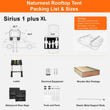 Naturnest Sirius 1 Plus XL Premium Hard Shell Rooftop Tent (SAK49317)