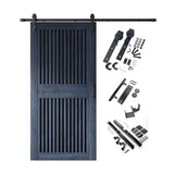Vertical Slat Barn Door Kit | Black Hardware