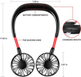 Neck Fan Portable Rechargeable: Personal Cooling Wearable Fan Around your Neck that Blow Cold Air for Men Women - Usb Should Fan Battery Operated for Travel and Outdoor Sports