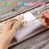 Needle Felting Kit with 24 Colors Wool