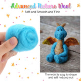 Needle Felting Kit with 24 Colors Wool