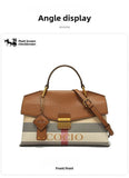 New advanced texture plaid handbag live hot models of fashion women's bags simple versatile new tide