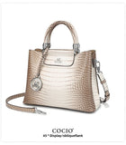 New Himalayan White Handbag Premium Texture Crocodile Cross Border Women's Bag Multi Compartment Women's Bag