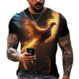 New Phoenix 3D Printing Men's Casual Short-Sleeved T-Shirt