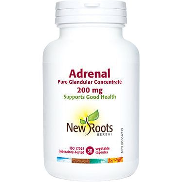 New Roots Herbal Adrenal Pure Glandular Concenrate · 200 mg 90 Capsules -